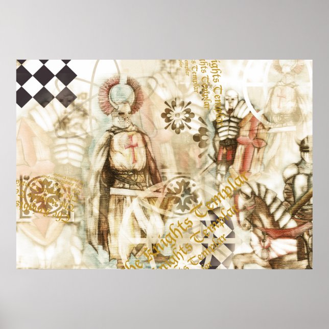 Poster Les chevaliers Templiers (Devant)