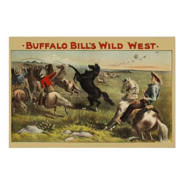 Poster Les Chevaux de l'Ouest sauvage de Buffalo Bill (Devant)