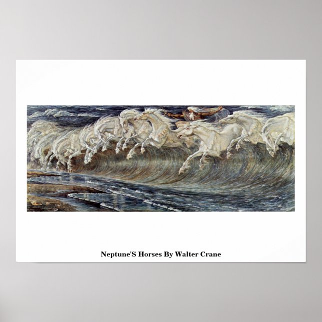 Poster Les Chevaux De Neptune Par Walter Crane (Devant)