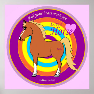 Poster Les Chevaux Remplissent Votre Coeur Avec L'Affiche