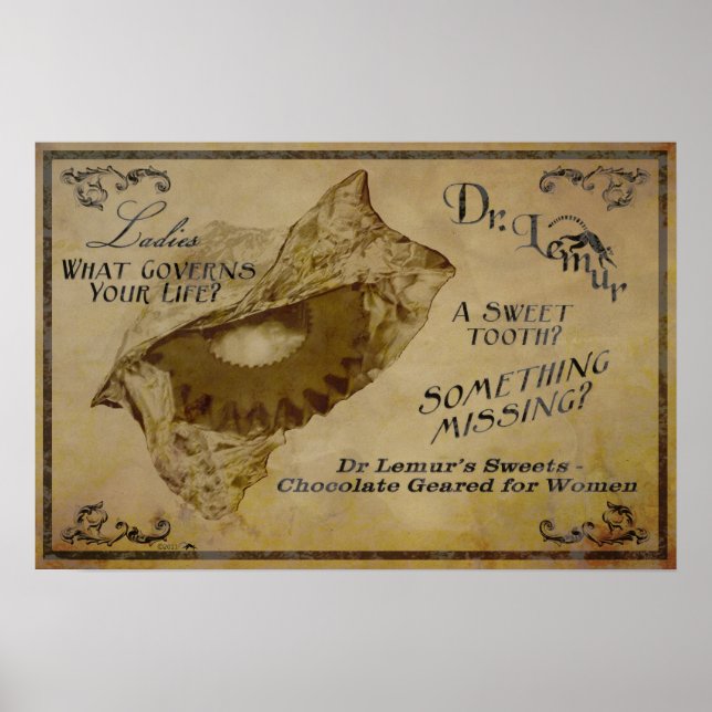 Poster Les chocolats du Dr Lemur (Devant)