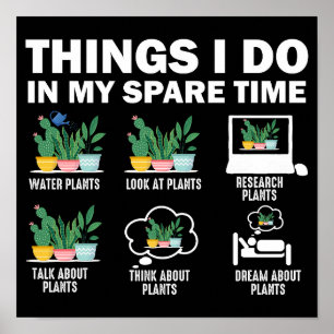 Poster Les Choses Que Je Fais Dans Mon Plante De Temps Li