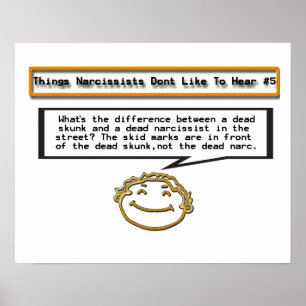Poster Les choses que les narcissiques n'aiment pas enten