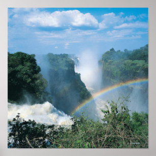 Poster Les chutes Victoria, Zimbabwe