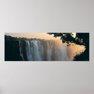 Poster Les chutes Victoria, Zimbabwe, Afrique