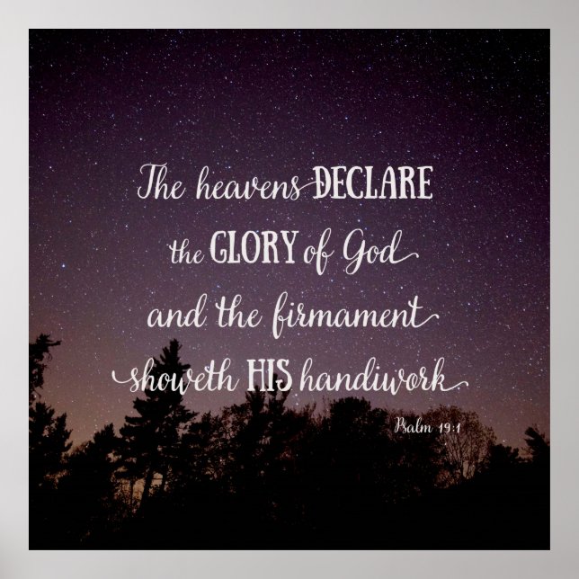 Poster Les cieux déclarent la gloire de Dieu (Devant)