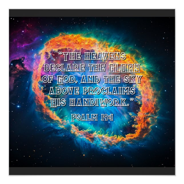 Poster Les Cieux Déclarent Ps. 19:1 (Devant)
