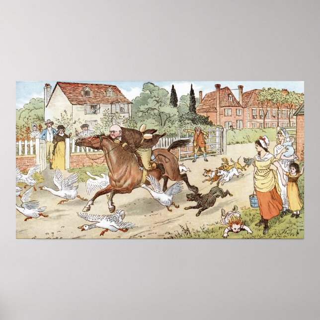 Poster Les circonscriptions de John Gilpin à travers le v (Devant)