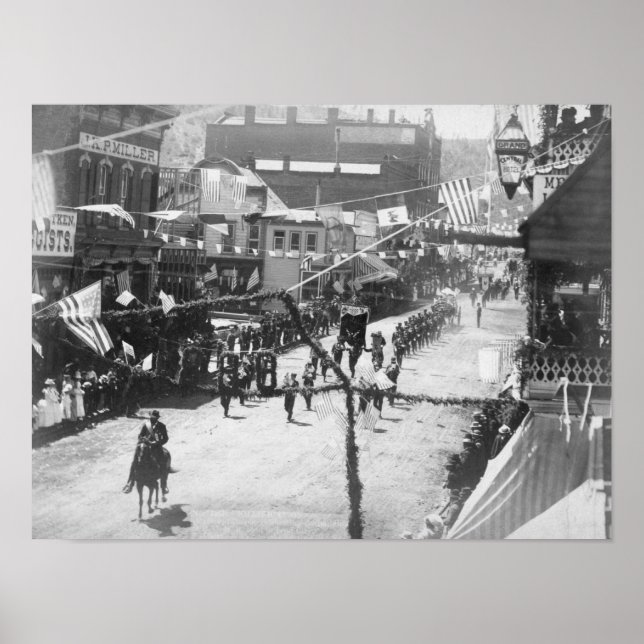 Poster Les citoyens de Deadwood fêtent l'achèvement de 2 (Devant)