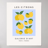 Les Citrons 03 Rétro Citron Bleu Et Jaune