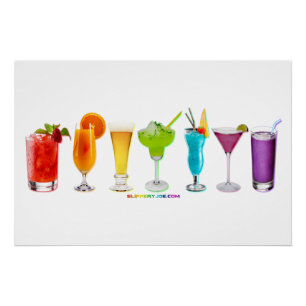 Poster Les cocktails alcoolisés de SlipperyJoe pour la co