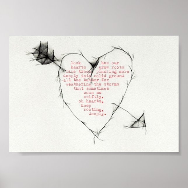 Poster "les coeurs enracinent" (Devant)