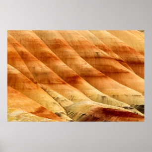 Poster Les collines peintes dans les lits de fossiles de