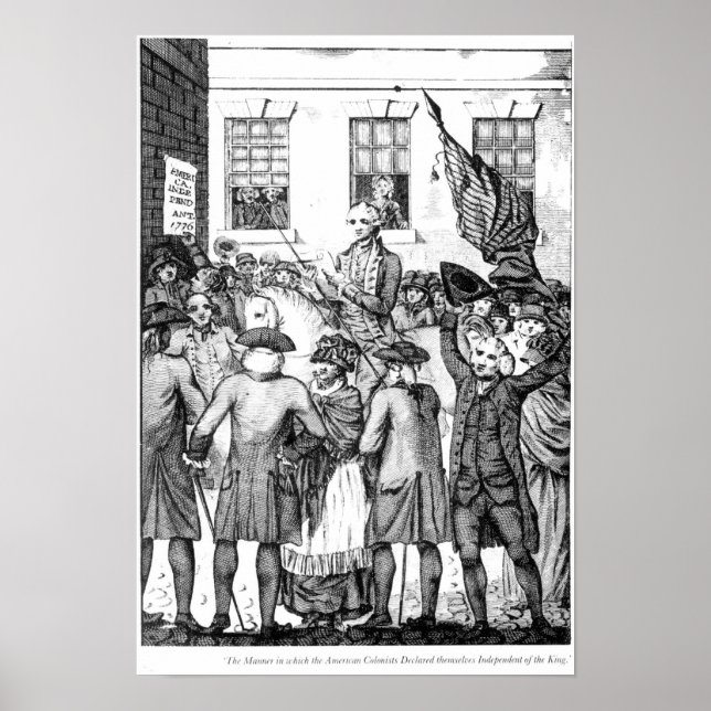 Poster Les Colonistes Américains Se Déclarent Eux-Mêmes (Devant)