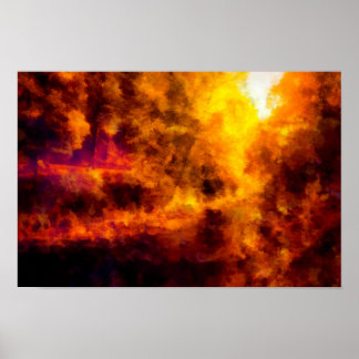 Poster Les Colors d'autumn Landscape