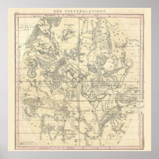 Poster Les constellations (juillet, août, septembre)