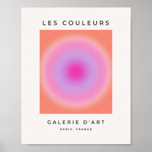 Poster Les Couleurs 01 Aura Orange Et Rose