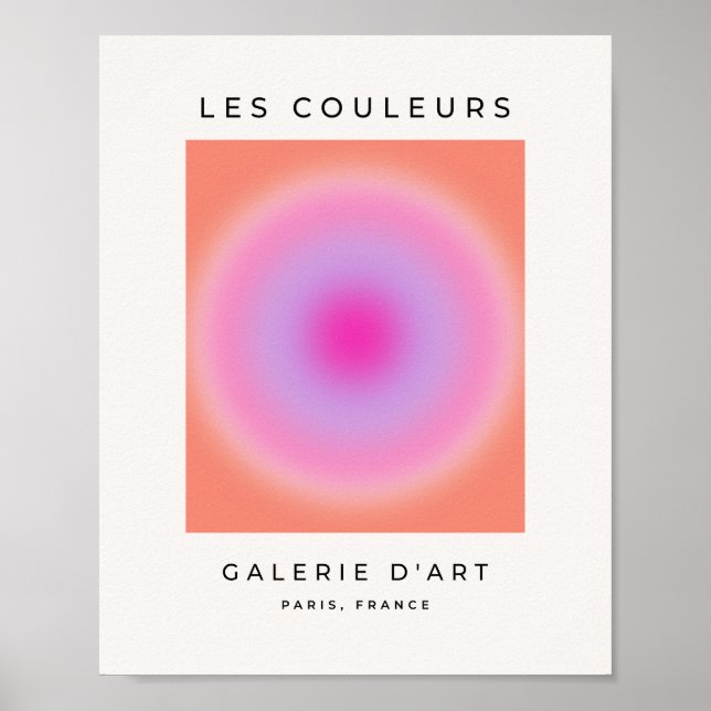 Poster Les Couleurs 01 Aura Orange Et Rose (Devant)