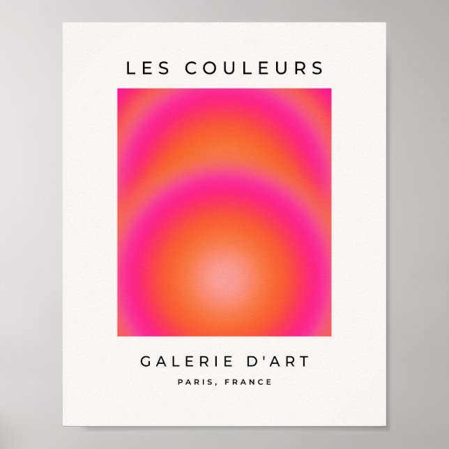 Poster Les Couleurs 03 Aura Rose Chaud Et Orange (Devant)