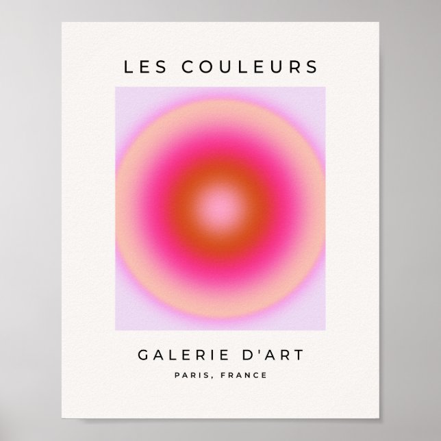Poster Les Couleurs 06 Lilac Et Rose Gradient Aura (Devant)