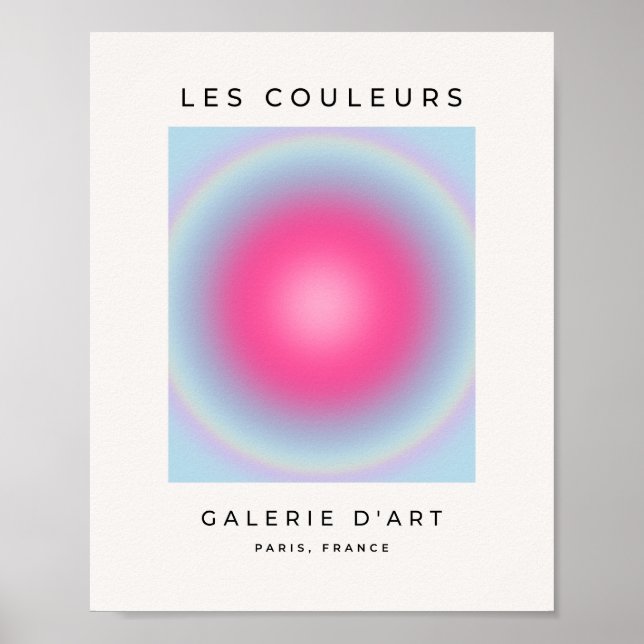 Poster Les Couleurs 08 Aura Rose Et Bleu Gradient (Devant)