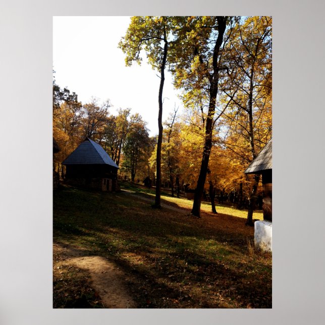 Poster Les couleurs d'automne dans la campagne (Devant)