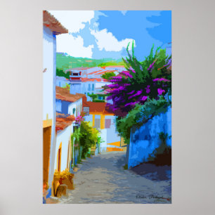 Poster Les couleurs d'Obidos Portugal