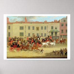 Poster Les courrier de pays de nord au paon, Islington,