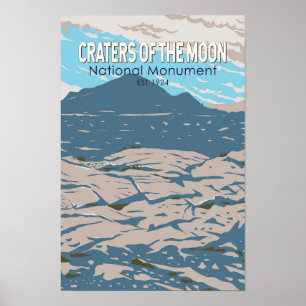 Poster Les cratères de la Lune Monument national Idaho Re
