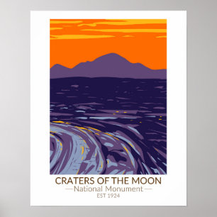 Poster Les cratères du Monument National de la Lune Idaho