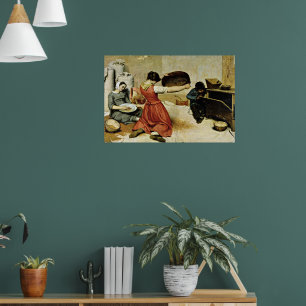 Poster Les cribleuses de blé, beaux-arts,