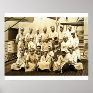 Poster Les cuisiniers du bateau à bord de R.M.S. Teutonic
