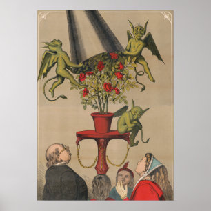 Poster Les Démons Verts Retirant La Couverture Du Bouquet