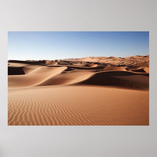 Poster Les déserts | Dunes de sable des Émirats arabes un (Devant)