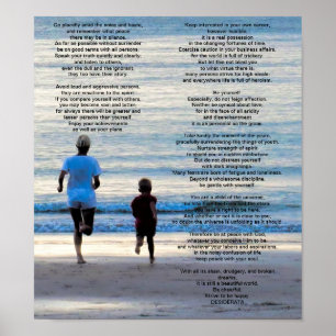 Poster Les desiderata Ehrmann maximum vont placidement