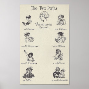 Poster Les deux chemins (femmes)