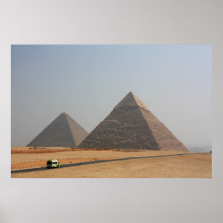 Poster Les deux premières pyramides de Gizeh
