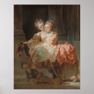 Poster Les Deux Soeurs - Jean-Honoré Fragonard