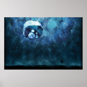 Poster Les deux sur la lune
