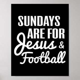 Poster Les dimanches sont pour Jésus et les fans de footb