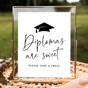 Poster Les Diplômes modernes sont Doux Graduation Party S