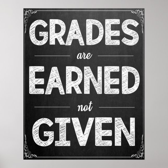 Poster Les Diplômes Sont Gagnés Sans L'Affiche De Classe (Devant)