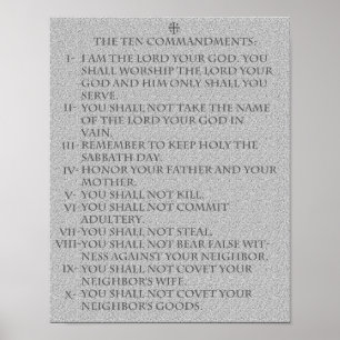 Poster Les dix commandements :