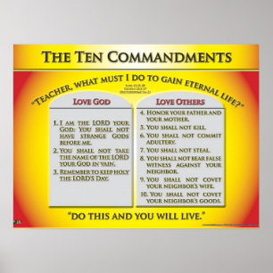 Poster Les dix commandements