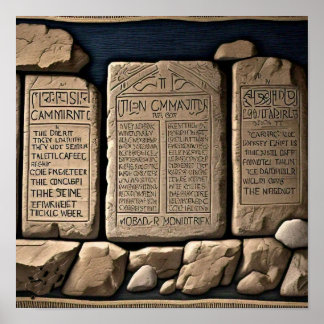 Poster Les dix commandements