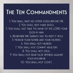 Poster Les dix commandements