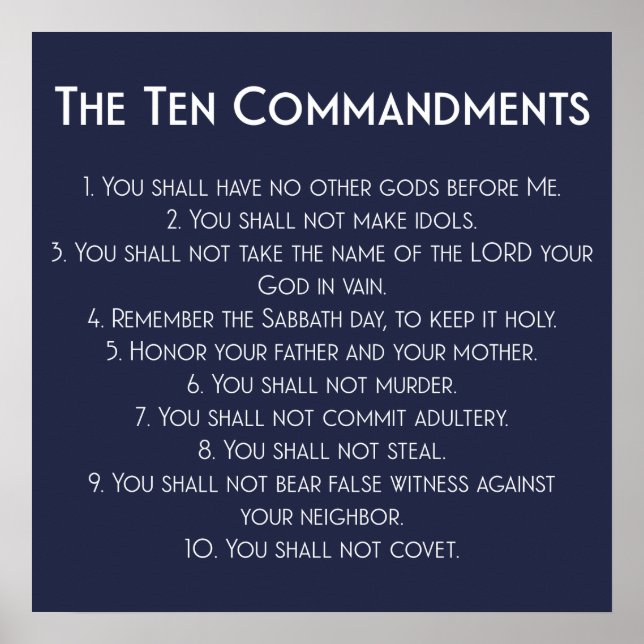 Poster Les dix commandements (Devant)