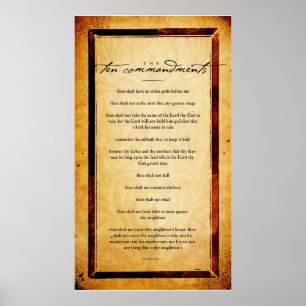 Poster Les dix commandements