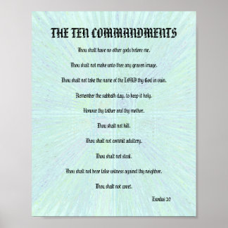 Poster Les Dix Commandements - Aqua Splash