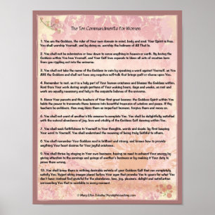 Poster Les dix commandements pour les femmes